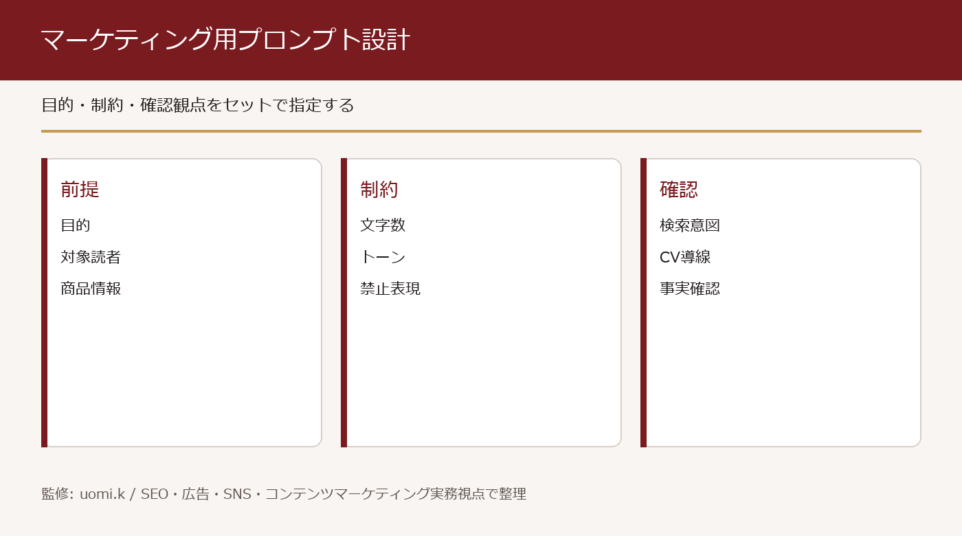 マーケティング用プロンプト設計