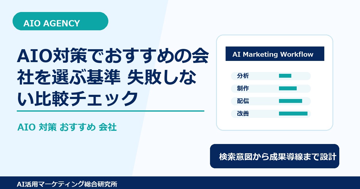 AIO対策でおすすめの会社を選ぶ基準｜失敗しない比較チェック アイキャッチ