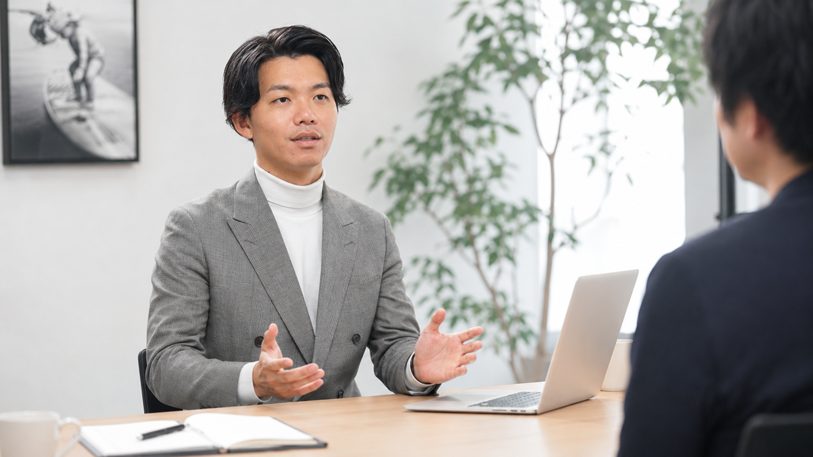 株式会社トリニアス 細井裕作氏 取材風景
