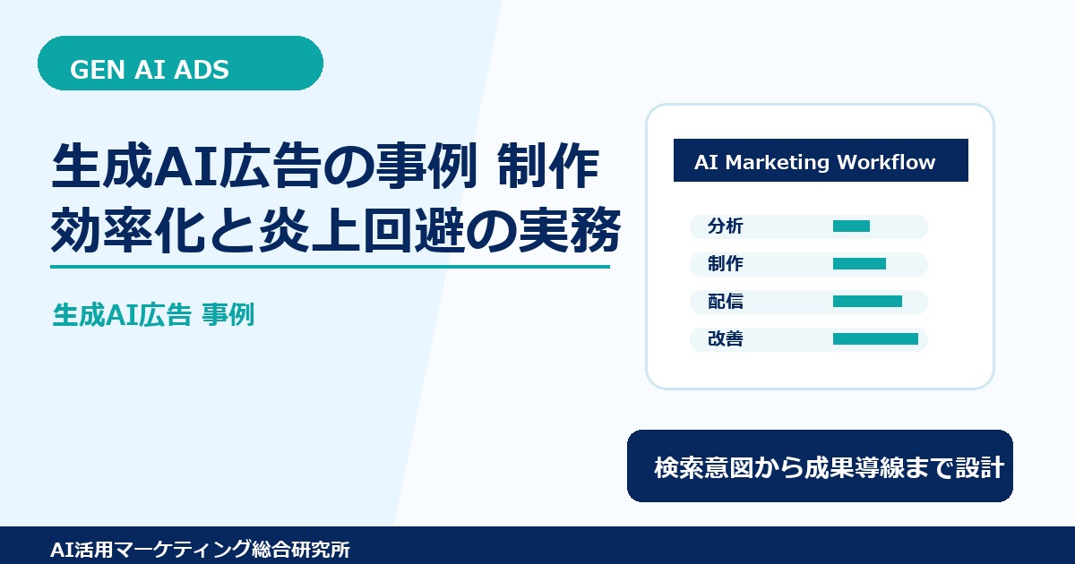 生成AI広告の事例｜制作効率化と炎上回避の実務