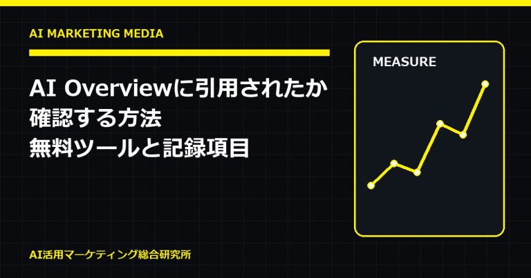 AI Overviewに引用されたか確認する方法|無料ツールと記録項目