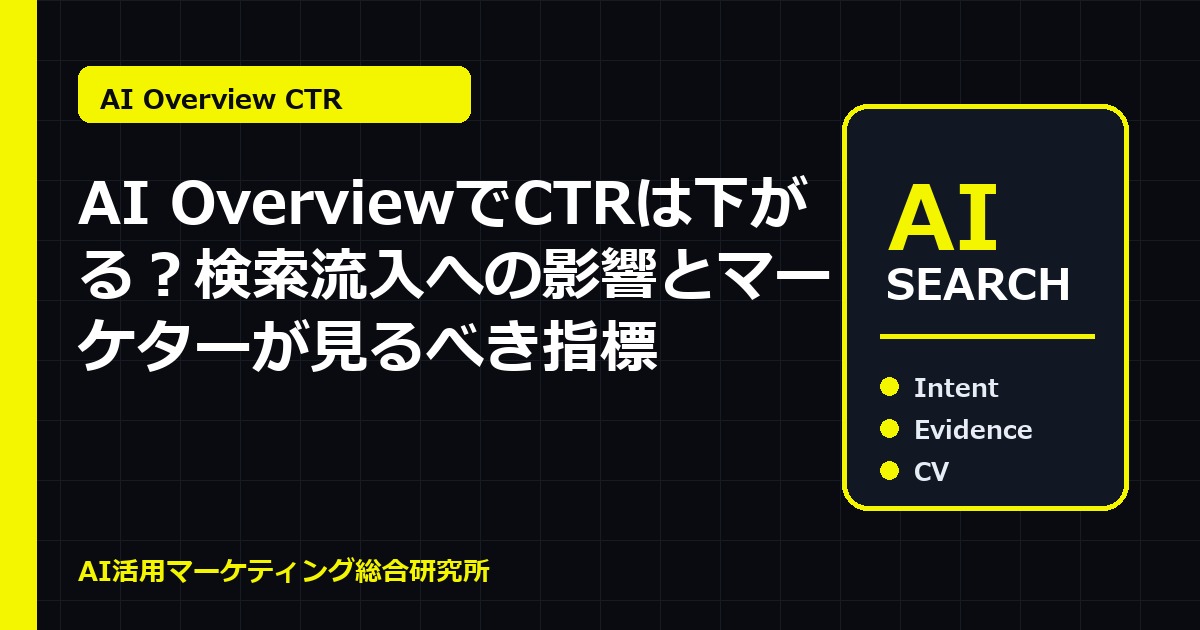 AI OverviewでCTRは下がる？検索流入への影響とマーケターが見るべき指標
