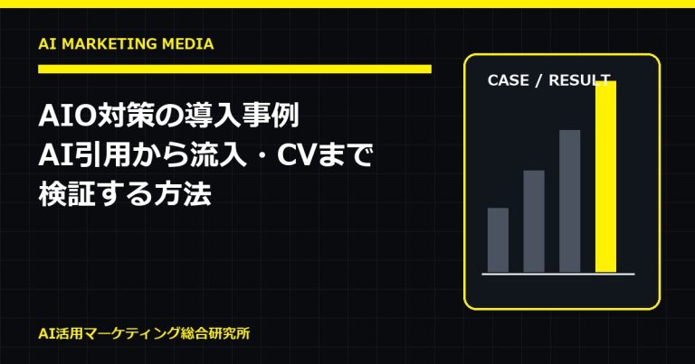 AIO対策の導入事例|AI引用から流入・CVまで検証する方法