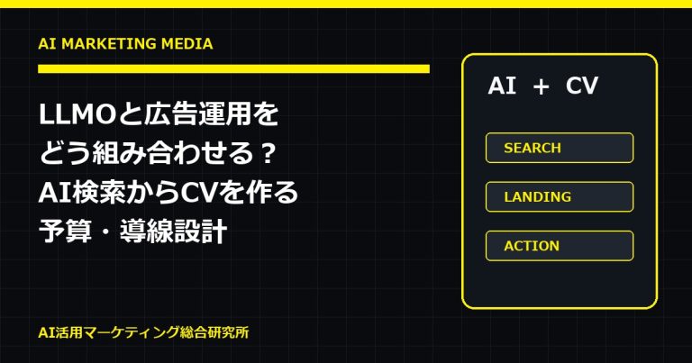 LLMOと広告運用をどう組み合わせる?AI検索からCVを作る予算・導線設計