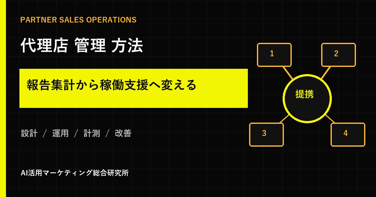 代理店管理の方法｜案件・売上・稼働率をExcel依存から仕組み化する