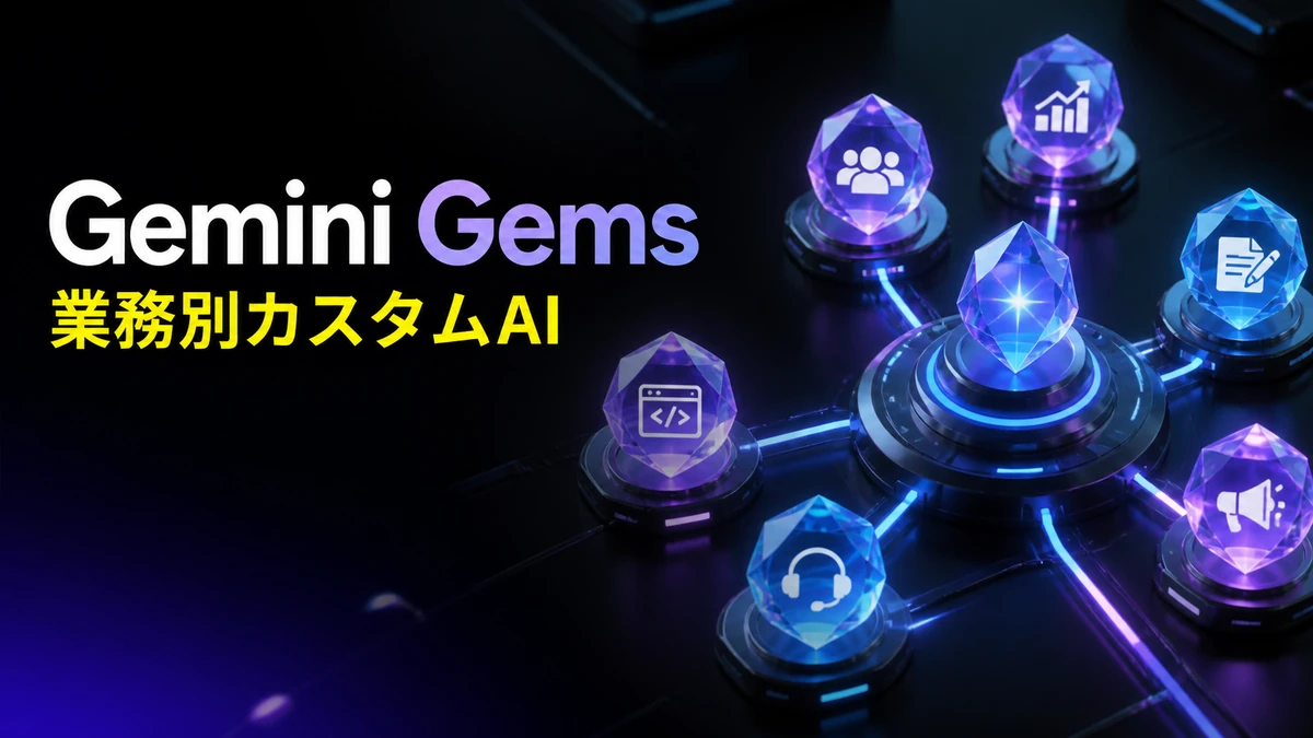 Gemini Gemsの作り方｜業務別カスタムAIの設定例と注意点のアイキャッチ画像